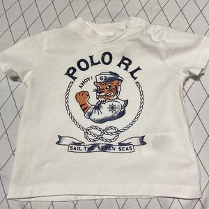 Baby boy Ralph Lauren tshirt worn one time. Still in good like new condition.